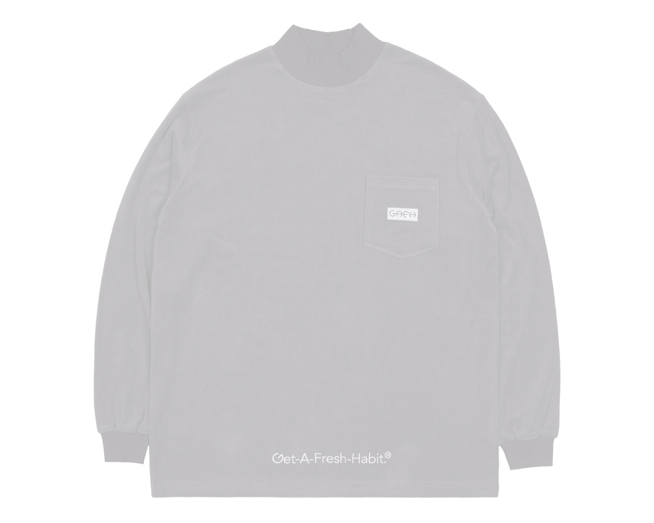 TERRY MOCK NECK GRAY / GAFH